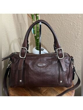 TOD’S BROWN LEATHER G LINE SATCHEL BAG